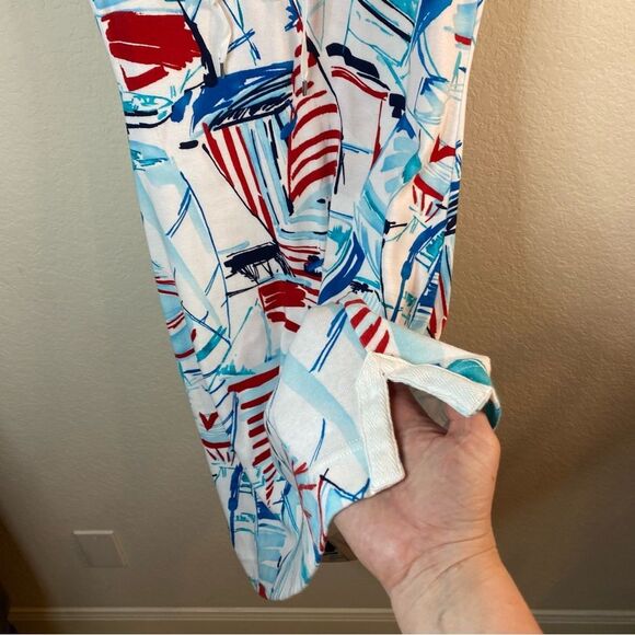 Chaps Red and Blue Nautical Dress Sz S - Picture 5 of 6